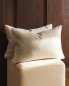 Plain linen cushion cover