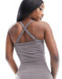 ASOS 4505 seamless vest with removable padding in grey