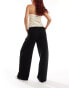 AllSaints Aleida soft touch wide leg trousers in black