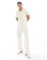 Threadbare pique polo in beige