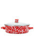 Red Swirl Enamelware Collection 5 Quart Saute Pan