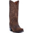 Dan Post Boots Renegade Distressed Embroidered Snip Toe Cowboy Mens Brown Dress