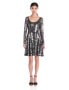 Plenty By Tracy Reese Audriana Cocktail Dress Black Silver Size 0