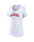 Women's White Alabama Crimson Tide Basic Arch V-Neck T-shirt