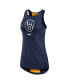 Women's Navy Milwaukee Brewers Right Mix High Neck Tank Top