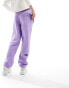 The North Face Essential oversized fleece high waist joggers in purple Exclusive at ASOS