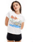 Stradivarius Italia graphic t-shirt in white