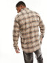 Tommy Hilfiger brushed tommy tartan small shirt in classic khaki / multi