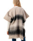 Women's open-Front Ombre Plaid Fringe Kimono