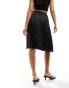 ASOS DESIGN full satin midi skirt in black