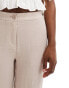 Pimkie textured wide leg trousers in beige