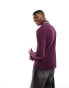 BOSS Green Pilsy long sleeve polo in maroon