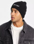 Levi's woodmark beanie with modern vintage logo in black