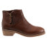 Softwalk Roselle S2256-200 Womens Brown Wide Leather Ankle & Booties Boots