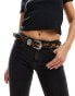 Stradivarius leopard belt in brown