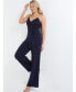 Women's Wrap Embellished Strap Palazzo Jumpsuit