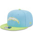 Men's Light Blue, Neon Green Los Angeles Chargers Two-Tone Color Pack 9FIFTY Snapback Hat