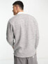 Hollister varsity logo relaxed fit rugby polo in grey marl