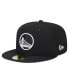 Men's Black Golden State Warriors Active Satin Visor 59FIFTY Fitted Hat