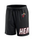 Men's Black Miami Heat Free Throw Mesh Shorts