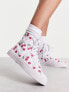 ASOS DESIGN Daz canvas high top trainers in cherry print