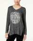 Топ Style & Co V Neck Charcoal Heather XL