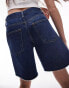 Topshop denim loose jort in rich blue