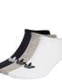 adidas Originals Trefoil Liner Socks 6 Pairs in White, black & grey