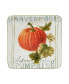 Autumn Harvest Canape Square Plate, Set of 4