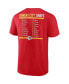 Men's Red, White Kansas City Chiefs Two-Pack 2023 Schedule T-shirt Combo Set