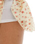 Miss Selfridge ruffle detail mini skirt in ditsy floral print