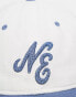 New Era 9twenty script logo linen cap in blue