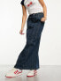 Cotton:On fit flare denim maxi skirt in indigo