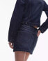 Topshop denim mini pelmet skirt in indigo