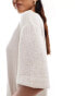 Vero Moda oversized knitted t-shirt co-ord in oatmeal