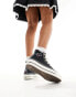 Converse Chuck Taylor All Star Lift Hi in black with cross stitch detail