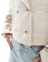 Mango cropped trench in light beige