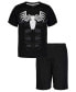 Little Boys Avengers Captain America Iron Man Venom Hulk Cosplay Athletic T-Shirt and Shorts Outfit Set to