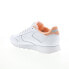 Reebok Classic Leather Womens White Leather Lace Up Lifestyle Sneakers Shoes