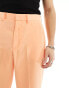 ASOS DESIGN smart wide leg trousers in orange