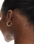 Accessorize leaf hoop earrings in gold