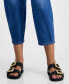 Juniors' High Rise Cropped Barrel Jeans