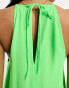 ASOS DESIGN soft halter maxi sundress in neon green