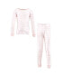 Big Girls Hudson Cotton Pajama Set, Soft Pink Stripe