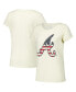 Women's Cream Atlanta Braves Vintage-like T-Shirt