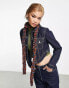 COLLUSION western denim jacket co-ord in indigo