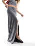 Mango tailored split front skirt on grey