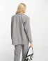 Noisy May oversized tailored dad blazer co-ord in grey