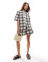 Wednesday's Girl short sleeve striped relaxed shirt co-ord in multi