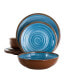 Rippled Tides Melamine Dinnerware Set of 12 Pieces